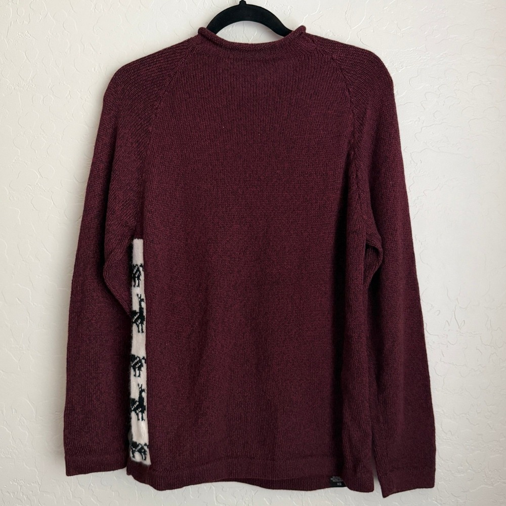 Paka Unisex The Cusco Sweater Burgundy XS - Picture 3 of 12